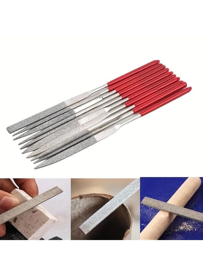 10Pcs Diamond Mini Needle Files Set 140mm Precision Craft Tools For Ceramic Wood Jewelry - Image 5