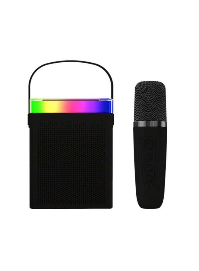 Kisonli G22 Rechargeable Wireless Rgb Mini Portable Bluetooth Karaoke Speaker with Wireless Mic for Kids Adults, Magic Sound Effect - 5 Different Sound & RGB LED Colour Changing Light for Home Party, Birthday Gifts for Boys/Girls multicolor - Image 4