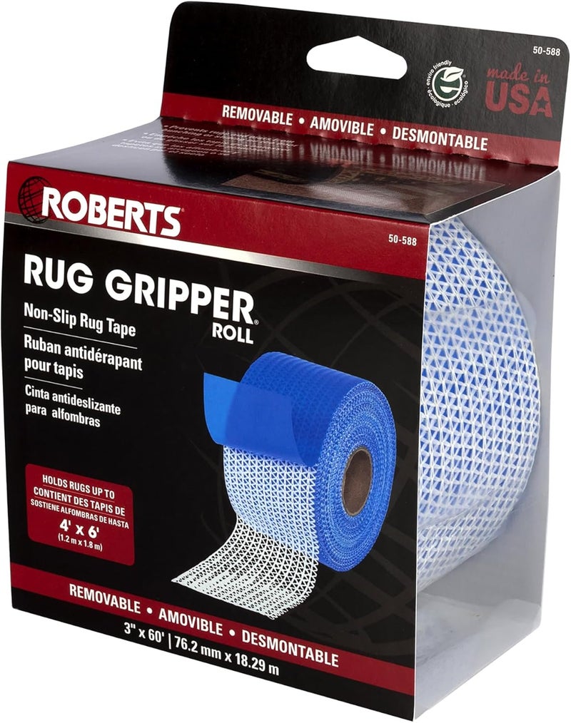 Roberts 50-588 Rug Gripper Indoor 3 Inch by 60 Foot Mat and Rug Carpet Tape for Removable Installations - Image 5