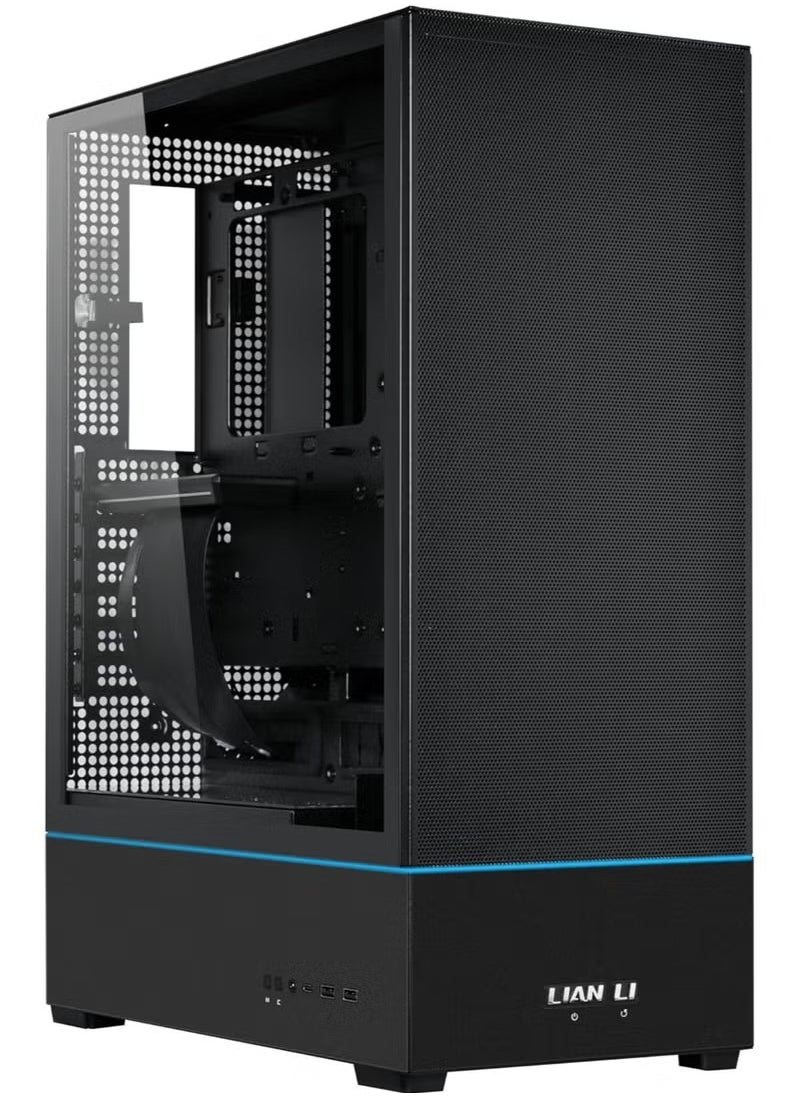 LIAN LI - SUP01 Small Tower ATX Case, Stand Up Platform Design, Front GPU Mount, Pre Installed 3 X 120mm PWM & PCIe 4.0 Riser Cables, 3 Side Mesh Panels, Dual ARGB Strip Lights - Image 1
