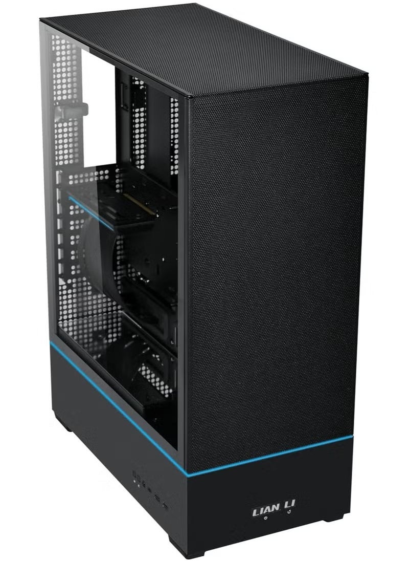 LIAN LI - SUP01 Small Tower ATX Case, Stand Up Platform Design, Front GPU Mount, Pre Installed 3 X 120mm PWM & PCIe 4.0 Riser Cables, 3 Side Mesh Panels, Dual ARGB Strip Lights - Image 1