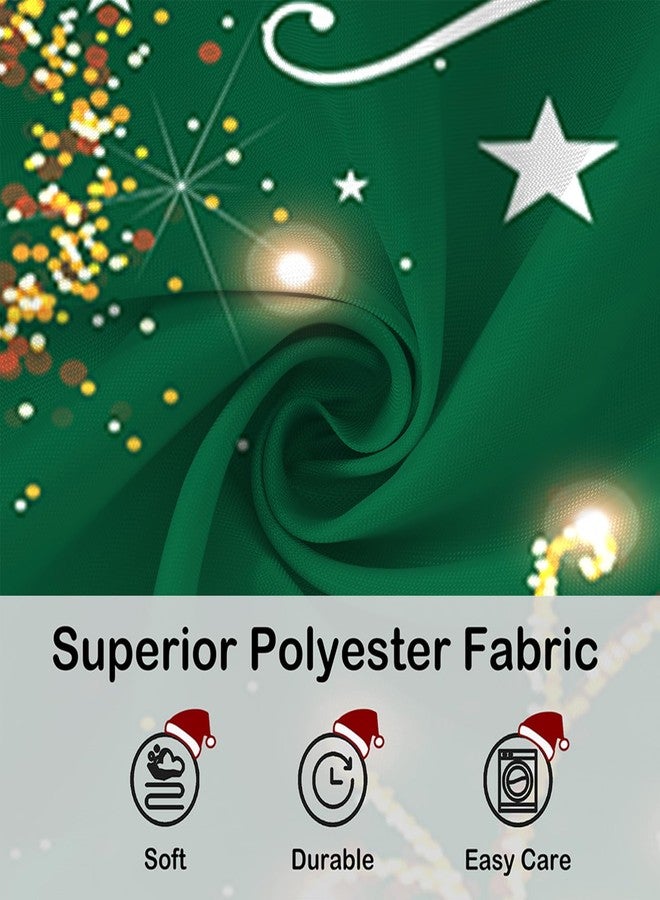 YOSTEV Green Christmas Elk Shower Curtains for Bathroom, Reindeer Winter Xmas Happy New Year Holiday Fabric Bath Home Decor 72x72 Inch - Image 4
