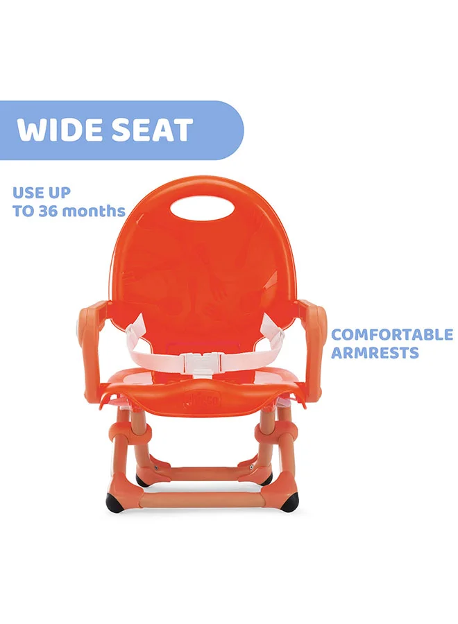 Chicco Pocket Snack Booster Seat 6M-3Y, Poppy Red