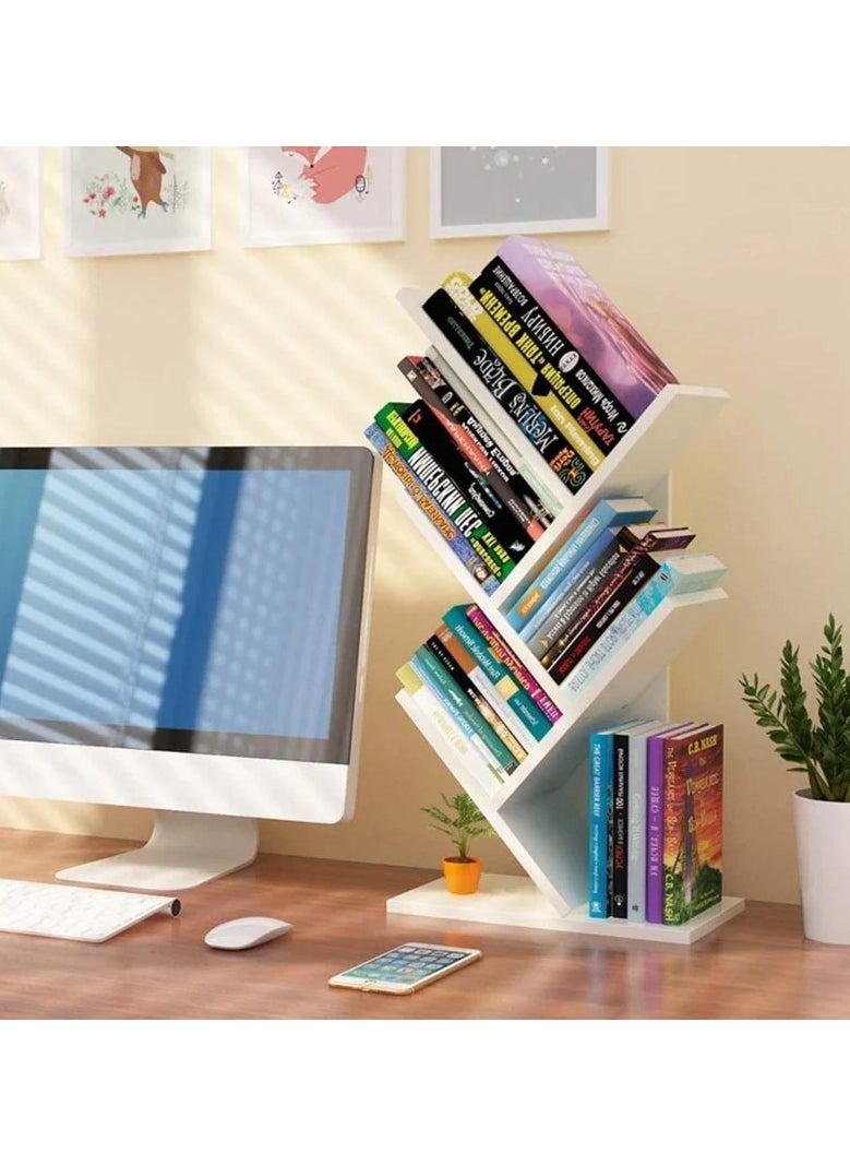 جاد وودز رف كتب من 4 طبقات أبيض بتصميم شجرة من جاد وودز.  - Image 1