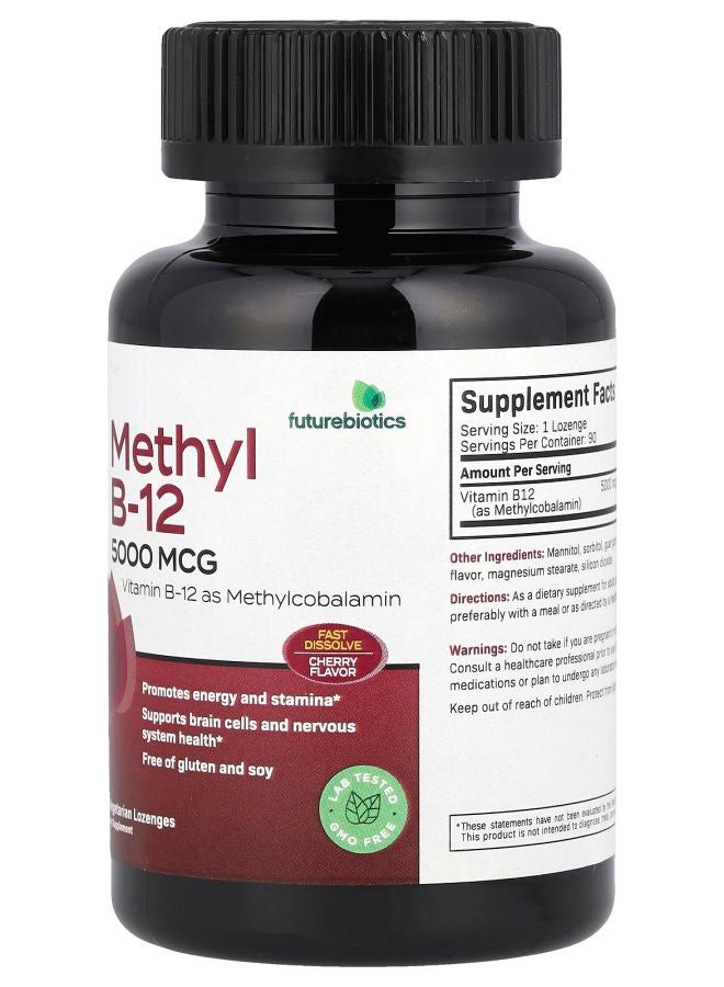 Futurebiotics Methyl B-12 Cherry 5000 mcg 90 Vegetarian Lozenges - Image 2
