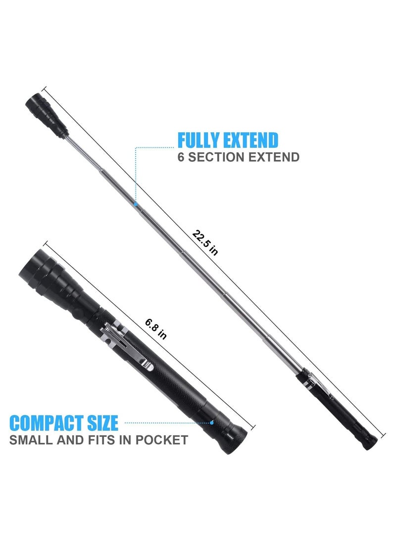 LED Flashlight and Magnetic Pickup Tool with LED Lights Telescoping Magnet Pick Up Gadget Tool - Image 4