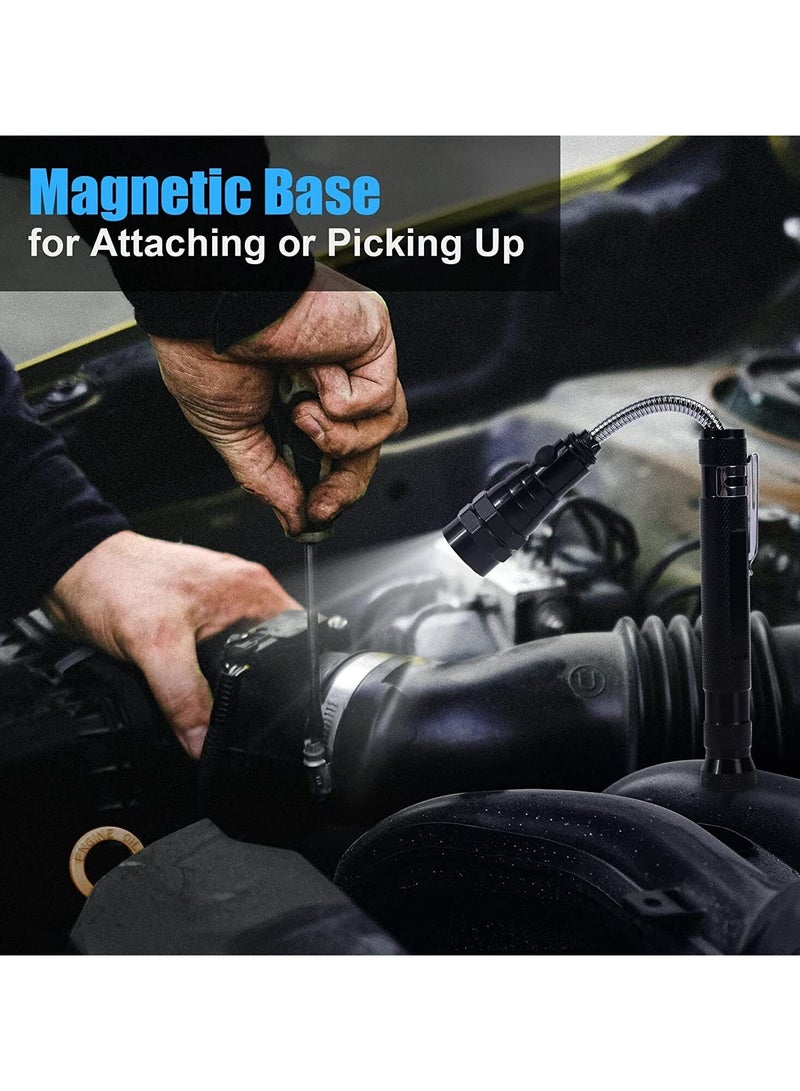 LED Flashlight and Magnetic Pickup Tool with LED Lights Telescoping Magnet Pick Up Gadget Tool - Image 5