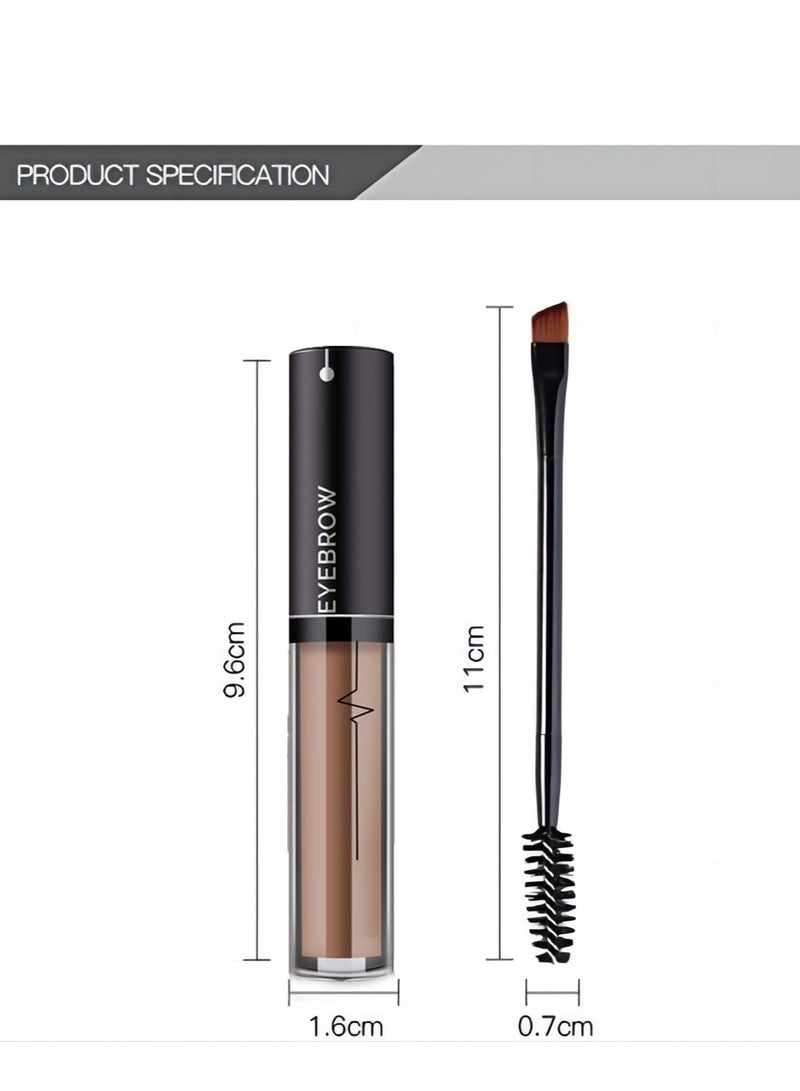 SYOSI Waterproof Eyebrow Gel  Brown Tinted Mascara Makeup for NaturalLooking Brows, LongLasting SmudgeProof Formula with Brow Shaper and Mascara Primer Brush Wand Kit - Image 5