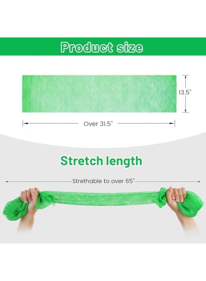 SYOSI African Net Sponge - Exfoliating Bath Wash Cloth, Long Body Exfoliator, Ideal Shower Bath Accessories, Back, Foot, and Scalp Scrub, Flat Dead Skin Remover (Green) - Image 5