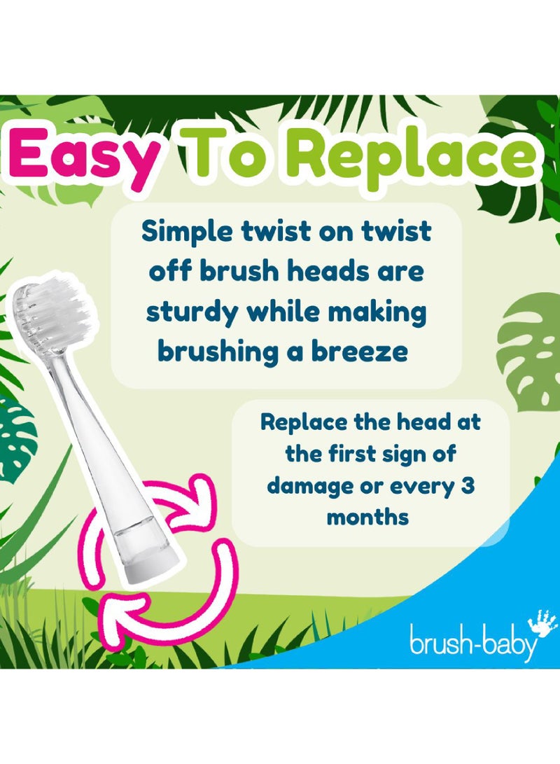 brush-baby رؤوس فرشاة بديلة وايلد أونز (للأعمار من 0-10 سنوات) عبوة من 4 - Image 5