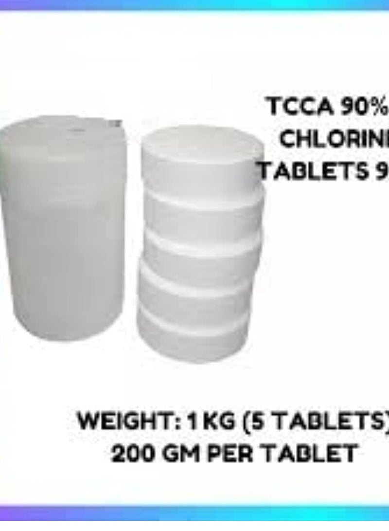 1 كيلو -5 قطع، أقراص كلور حمام السباحة وتنظيف المياه 1 كيلو = 5 أقراص 3 بوصة بوصة - Image 4
