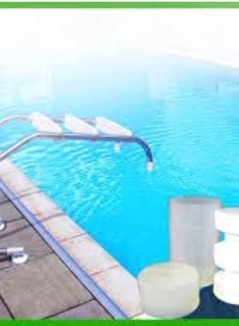 1 كيلو -5 قطع، أقراص كلور حمام السباحة وتنظيف المياه 1 كيلو = 5 أقراص 3 بوصة بوصة - Image 5