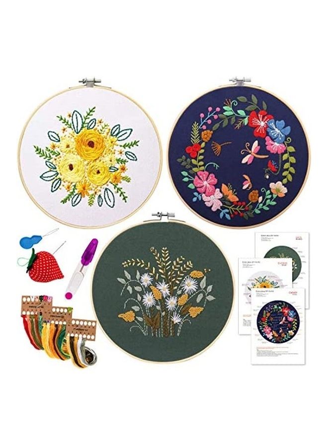 Loquat 3 Pack Full Range of Embroidery Starter Kit