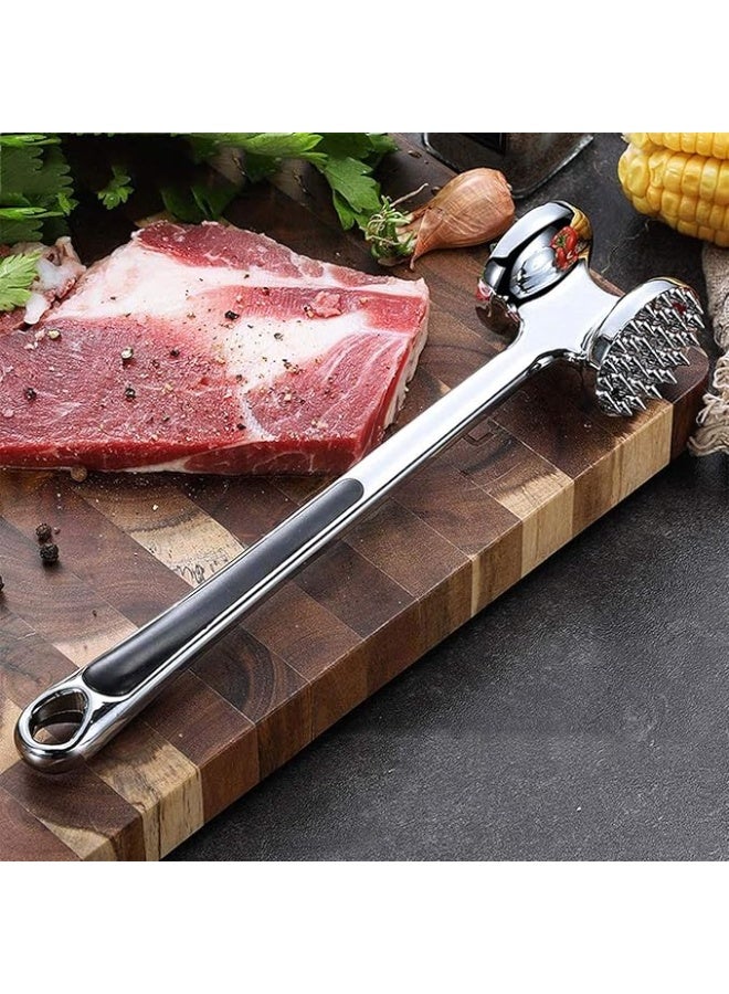 Metal Meat Tenderiser Heavy Duty Steak Hammer for Chicken Fish Pork Good Grips - Image 1