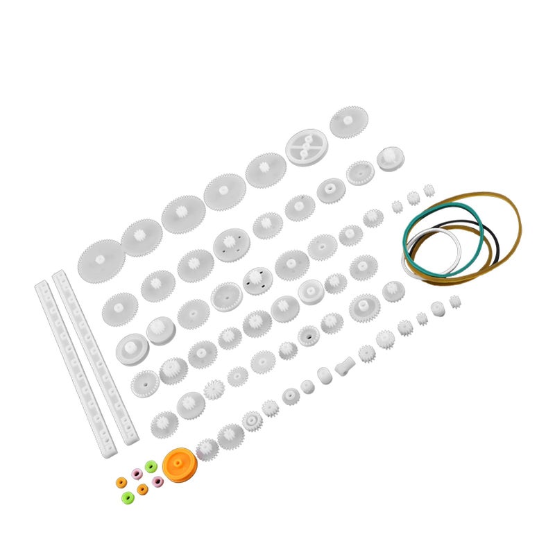 75 Kinds Gear Kit 80Pcs Plastic Gears Pulley Belt Set For DIY Robot Car Motor STEM - Image 5
