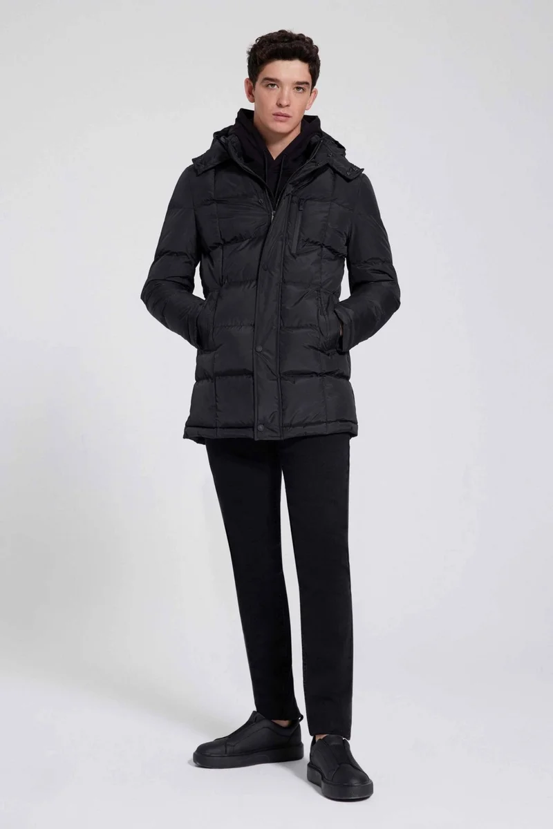 D'S DAMAT Ds Damat Regular Fit Black Coat