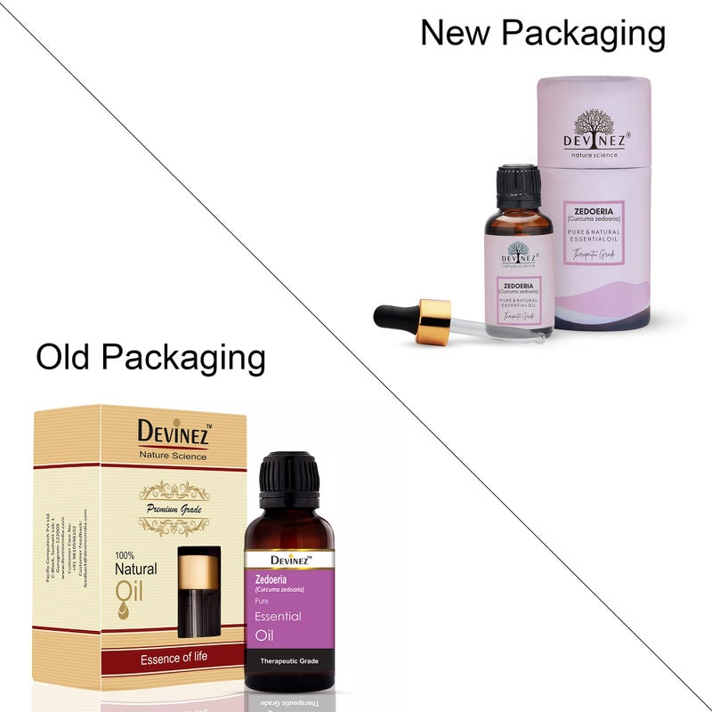 Devinez Zedoeria Essential Oil, 100% Pure, Natural & Undiluted, 15ml in Glass Bottle - Use in Perfumery and Flavor Industry, Relieves Pain and Inflammation, Heals Wounds - Image 2