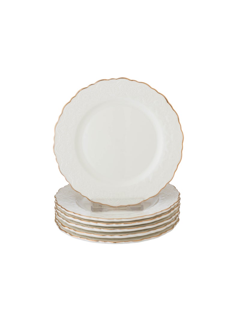 Dania Cake Stand 8 Pieces Set With White Porcelain Plates And Scoop  - Image 4