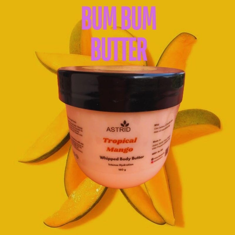 Astrid Tropical Mango Body Butter, Intense hydration, reduced stretchmarks, 160 GMS, No Parabens and sulphate, All skin type - Image 2