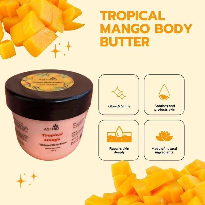 Astrid Tropical Mango Body Butter, Intense hydration, reduced stretchmarks, 160 GMS, No Parabens and sulphate, All skin type - Image 4