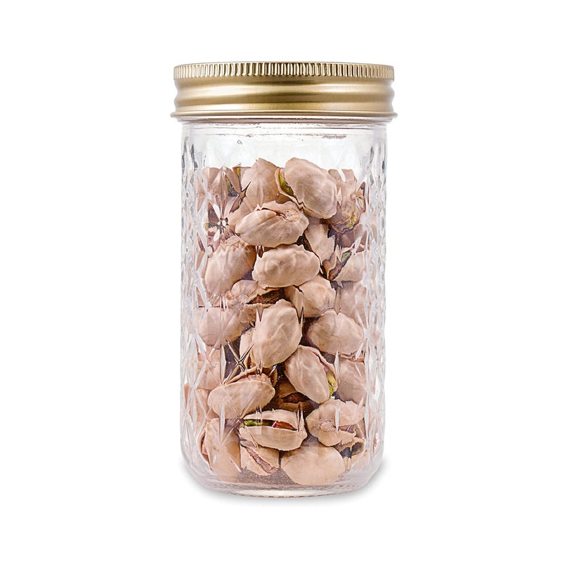CROCO JAR Croco 350 Ml Mason Jars With Lids Canning Jars Wide Mouth Mason Jar Cup For Jam Honey Baby Foods Craft and Dry Food Storage Pack Of 6 Golden - Image 4