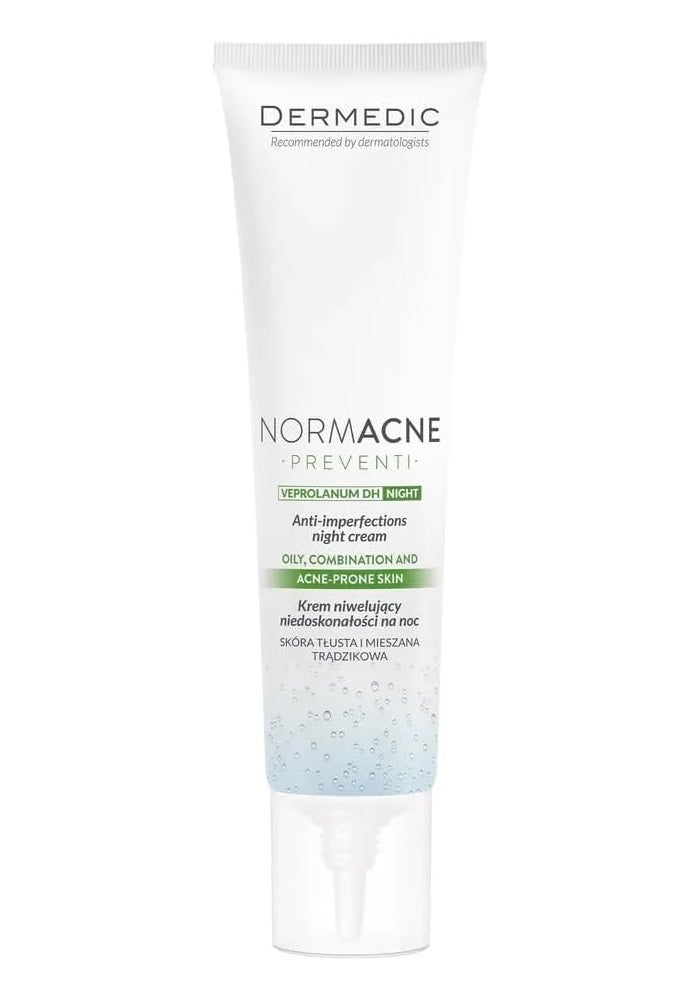 Normacne Anti-Imperfections Night Cream 40ml for Oily and Acne-Prone Skin
