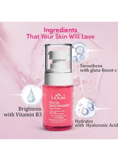LILIUM Face Serum 30Ml Gluta Niacinamide 12% Helps To Reduce Wrinkles Pigmentation & Spots Clears Heals & Soothes Skin Anti Aging Radiant Glow Brightening & Healthier Skin 100% Vegan  - Image 4