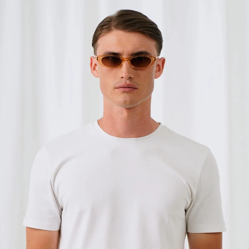 Explicit Poets Explicit Poets Unisex Tina Champagne-Dark Gradient Brown Stylish Sunglasses, 23EP5