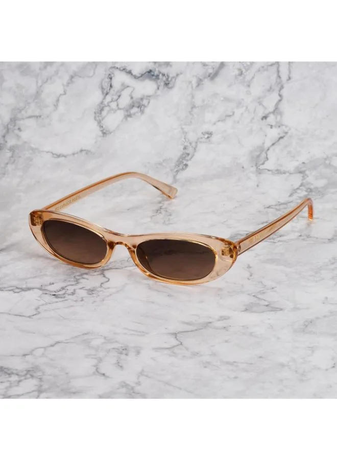  اكسبليست باوتس نظارات شمسية أنيقة للجنسين من تاينا شامبين داكن تدرج بني