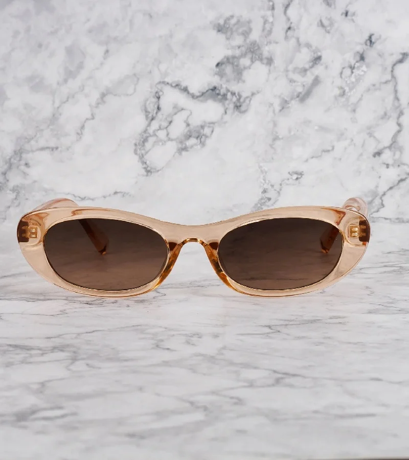 Explicit Poets Explicit Poets Unisex Tina Champagne-Dark Gradient Brown Stylish Sunglasses, 23EP5