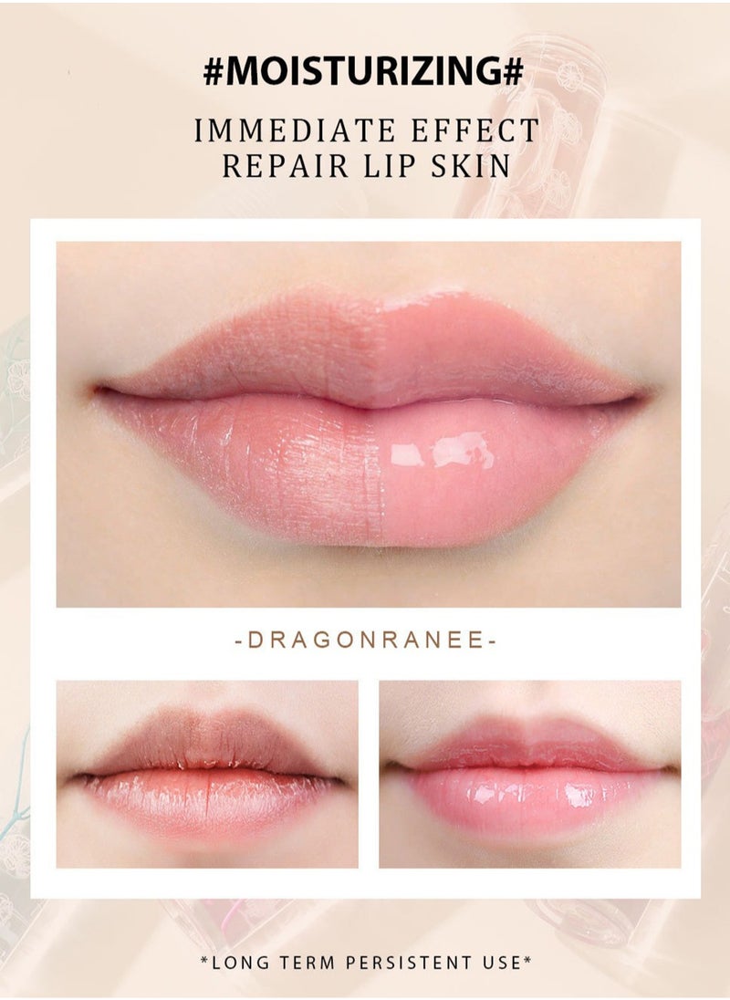 Dragon Ranee - Crystal Clear Lip Oil, Glossy Lip Plumper Flower Set, Moisturizing Transparent High-Shine Long Lasting Lip Tint Lipstick for Lip Care and Dry Lips 6Pcs - Image 1