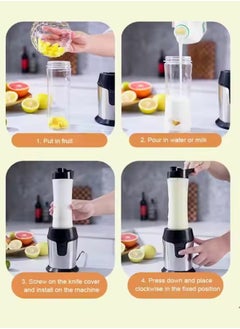 MHD Portable Juicer Small Fruit Electric Multifunctional Juicer Double Cup Double Knife  - Image 2