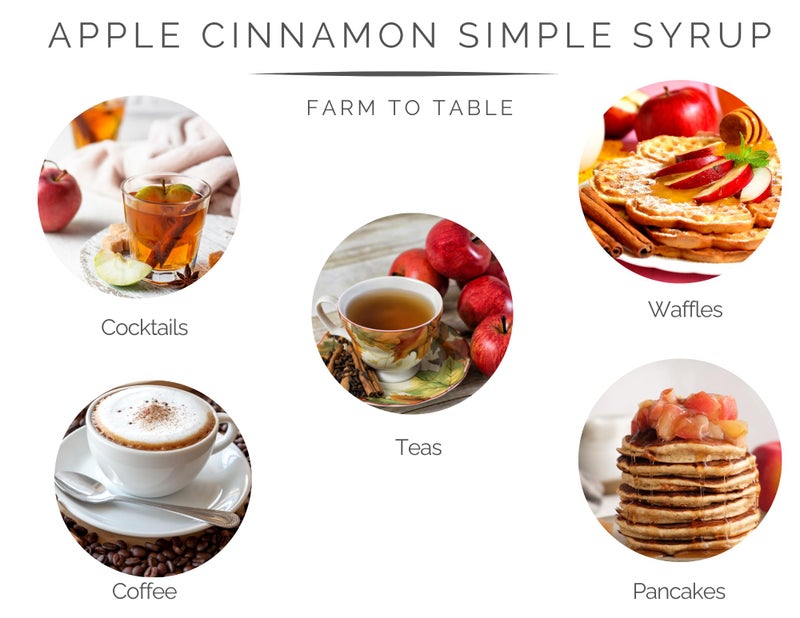 Lavender Lane Apple Cinnamon Simple Syrup, 9 oz - Extracted On Our Farm, For Tea, Coffee, Cocktails, Mocktails, Cooking - Image 2