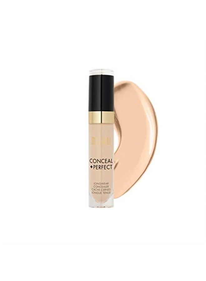 MILANI Conceal + Perfect Longwear Concealer - Light Vanilla (0.17 Fl. Oz.) Vegan, Cruelty-Free Liquid Concealer - Cover Dark Circles, Blemishes & Skin Imperfections for Long-Lasting Wear