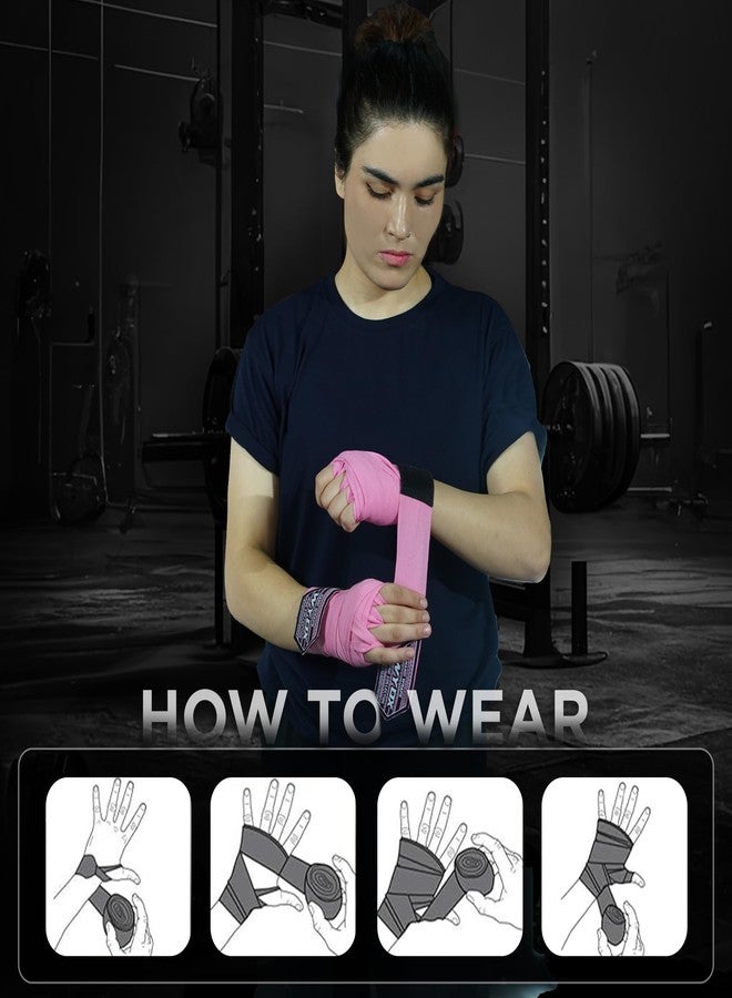 WYOX Boxing Hand Wraps Inner Gloves, Elasticated Thumb Loop Bandages Mexican Style Under Mitts Wrist Wrap Protection Muay Thai MMA Kickboxing Martial Arts Punching Bag Training Men Women - Image 4