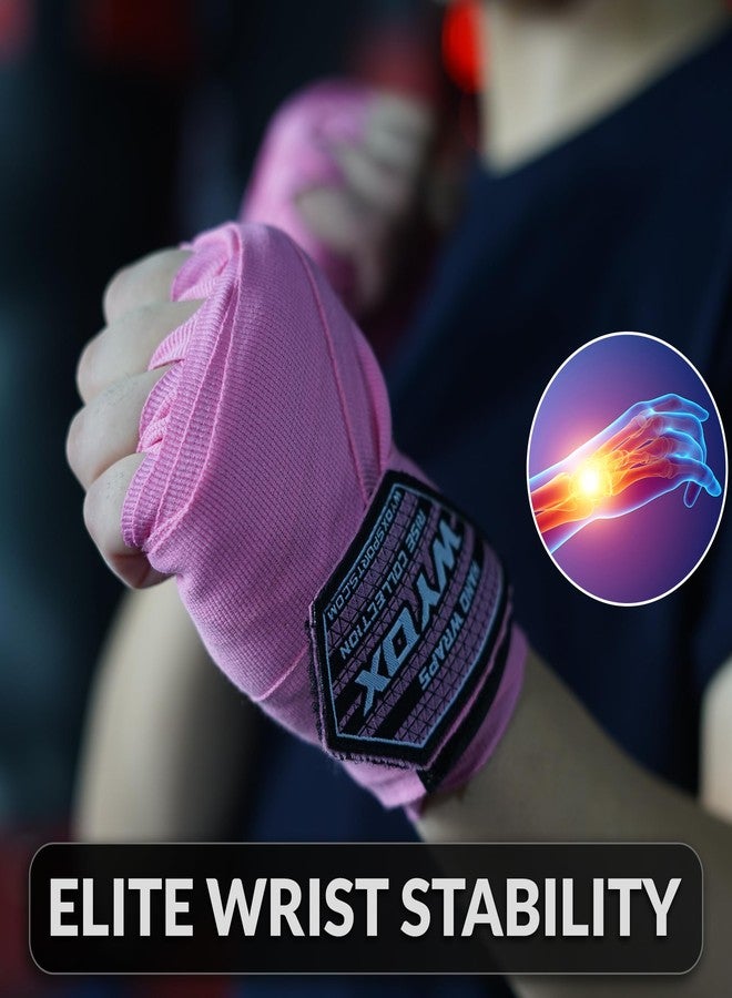 WYOX Boxing Hand Wraps Inner Gloves, Elasticated Thumb Loop Bandages Mexican Style Under Mitts Wrist Wrap Protection Muay Thai MMA Kickboxing Martial Arts Punching Bag Training Men Women - Image 5