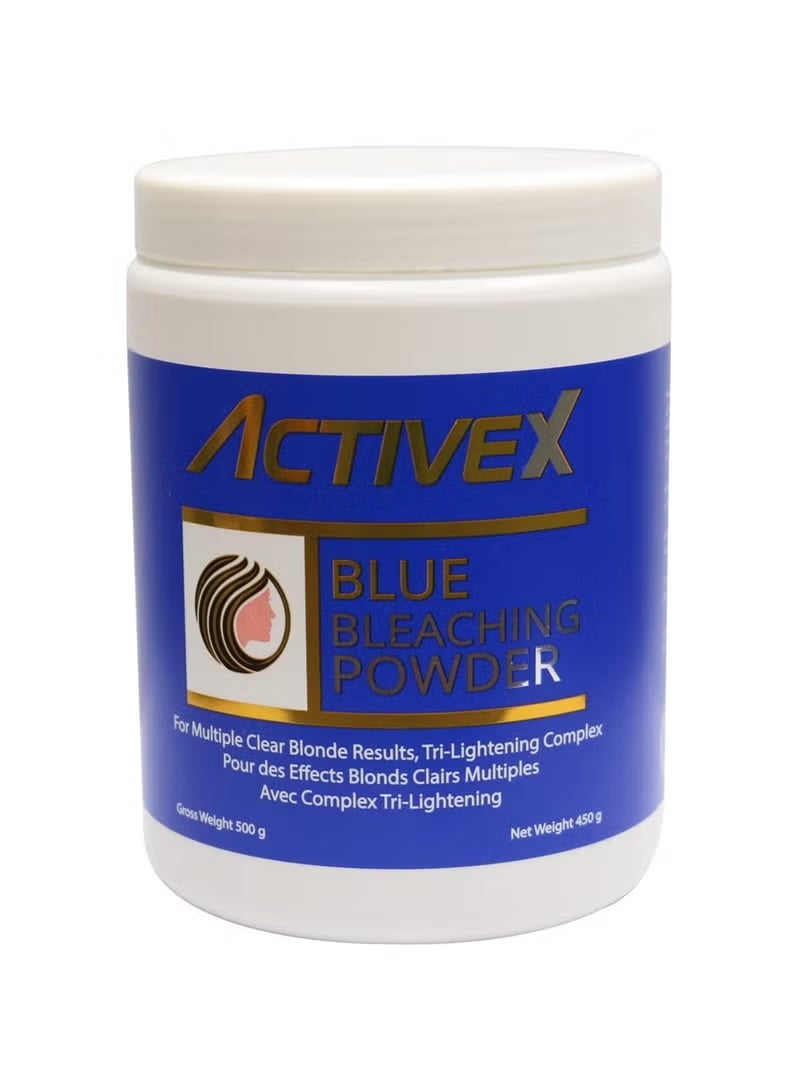 ActiveX Blue Bleaching Powder 450g – Professional Hair Lightening & Whitening Powder for Salon & Home Use | Fast Lifting, Dust-Free Formula for Blonde, Platinum & Highlighted Hair
