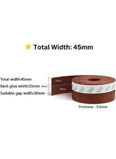 TEGRILO Weather Stripping Door Seal Silicone Door Bottom Seal Soundproof Weather Stripping Anti-Collision Adhesive Solid Seal Strip for Doors and Windows Gaps  - Image 3