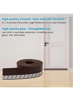 TEGRILO Weather Stripping Door Seal Silicone Door Bottom Seal Soundproof Weather Stripping Anti-Collision Adhesive Solid Seal Strip for Doors and Windows Gaps  - Image 4
