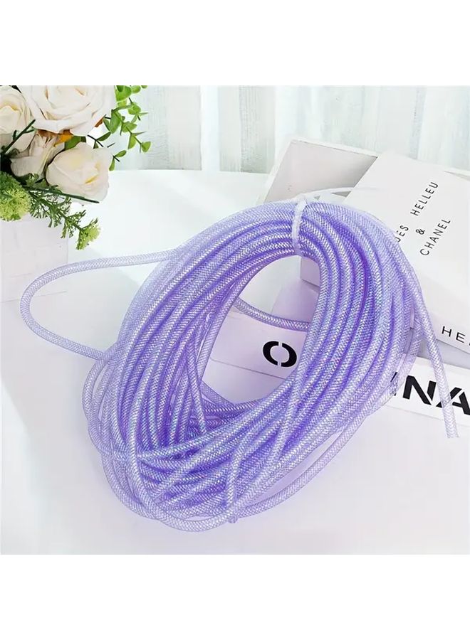 Green Holographic Mesh Tube Ribbon Shiny Transparent Flexible Crafting for Hair Shoes Bags Costumes Halloween Decorations - Image 5