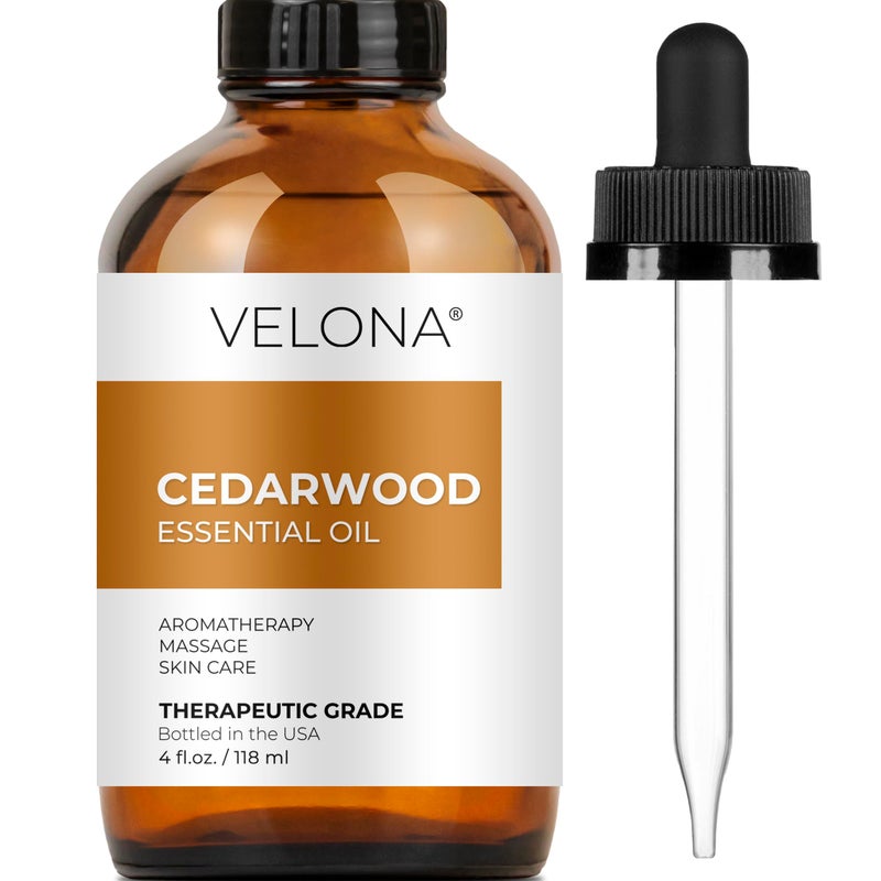 velona Cedarwood Essential Oil 4 Fl Oz | Therapeutic Grade 100% Pure and Natural | for Aromatherapy Diffuser, Massage, Skincare, Haircare, Soapmaking - Image 1