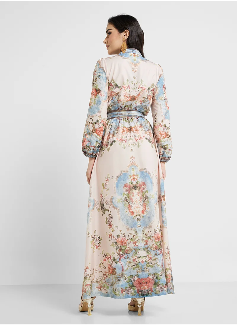 خزانة Floral Print Dress