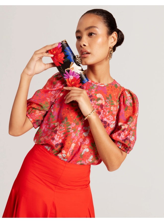 Ted Baker محفظة بوبل بتفاصيل ورد مطبوعة - Image 1