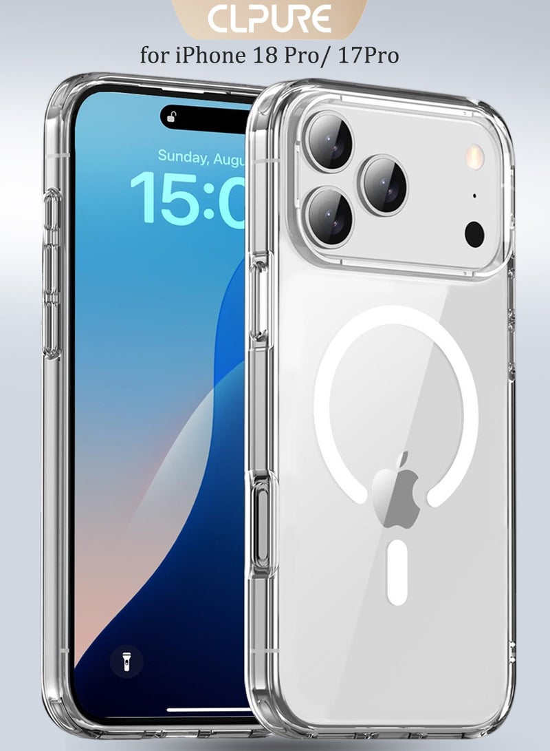 كلبور جراب iPhone 17 Pro / 18 Pro، متوافق مع MagSafe، مقاوم للاصفرار والخدوش، غطاء حماية شفاف متين ومقاوم للصدمات لهاتف 17 Pro / 18 Pro، شفاف - Image 1