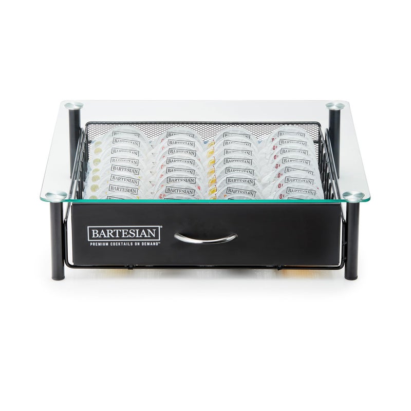 Bartesian Cocktail Capsule Storage Drawer Organizer - Stylish Mixology Cocktails Drink Mixer Holder Dispenser - Home Bar Accessories for Cocktail Maker Machine - Holds Up to 36 Bartesian Capsules - Image 1