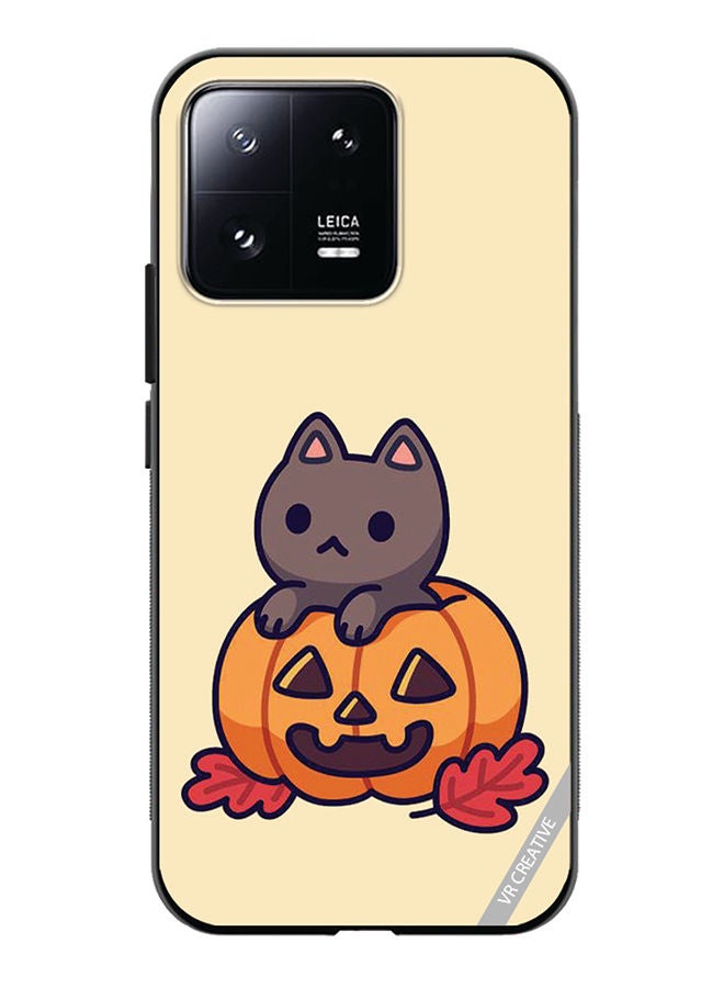 VR CREATIVE Protective Case Cover For Xiaomi 13 Cat In A Pumpkin Design Multicolour - Image 1