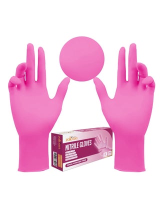 Nitrile Exam Gloves, Pink, Powder Free, Latex Free, Best for Restaurant, Saloon, Kitchen, Cleaning, Food Prep (1  Pack x 100 Pieces) - pzsku/Z79442FAEE00AA4F6D297Z/45/1746220295/71c2cd13-a50d-43ee-8ae3-845616527899