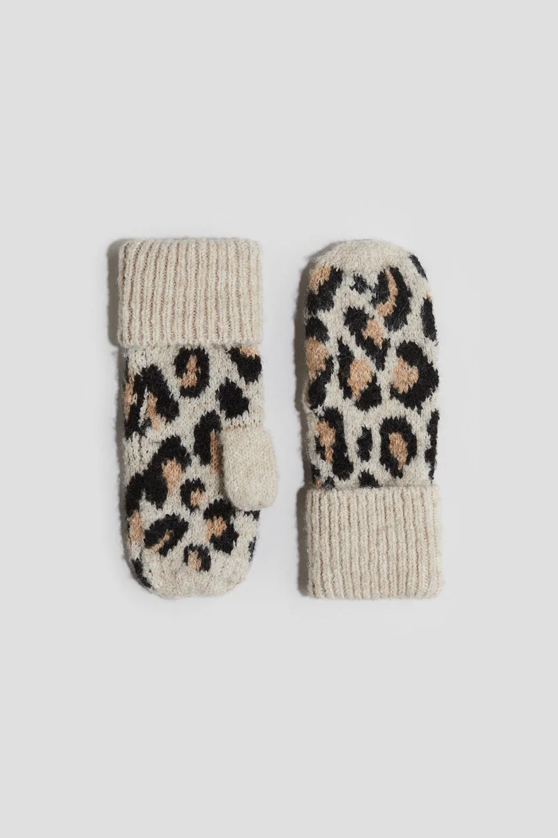 اتش اند ام قفازات محبوكة بنمط جاكار