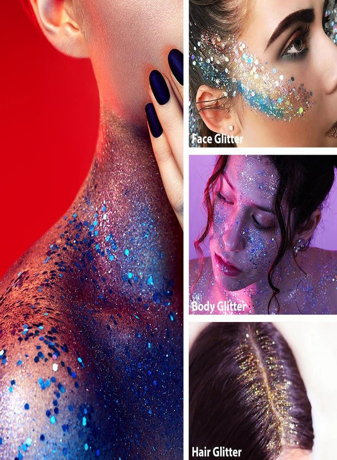 Mysense Red Face Hair Body Glitter Stick,4th of July Accessories and Outfits for Women Girls Kids,USA Flag Makeup for Independence Day Memorial Day Veterans Day,Festival Rave Accessories - Image 5