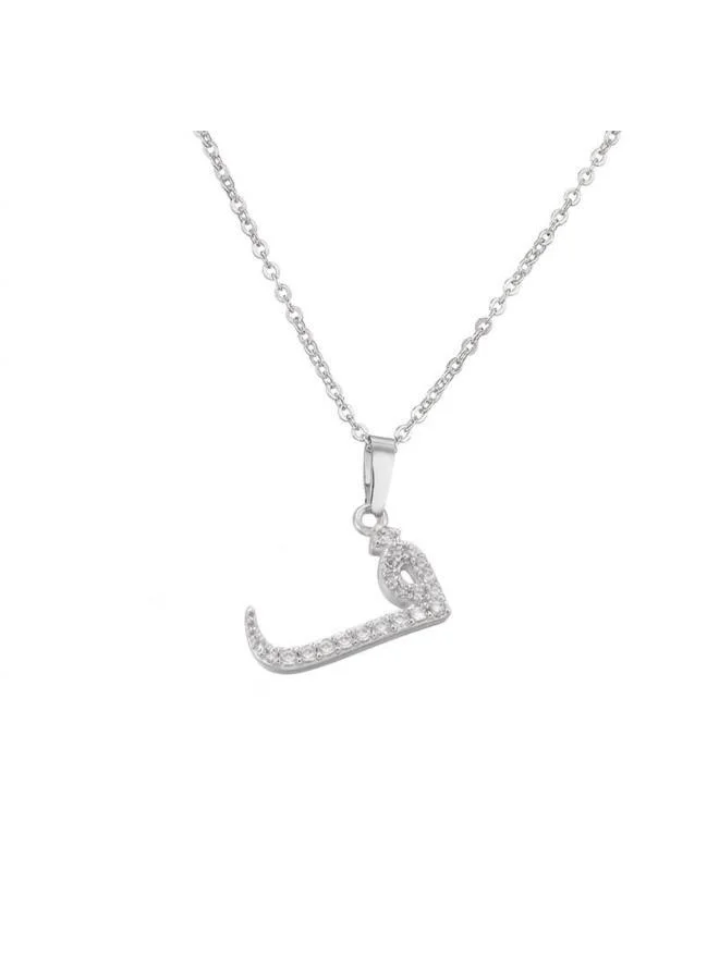 Rovaux Arabic Letter 'Faa' Necklace 18k Gold Plated